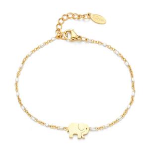 Pulseras de Elefante de Acero Inoxidable 316L con Baño de Oro de 14k y 18k, Estilo Bohemio, Lujosas, Bonitas y Resistentes al Deslustre, para Mujer - Product Image 4