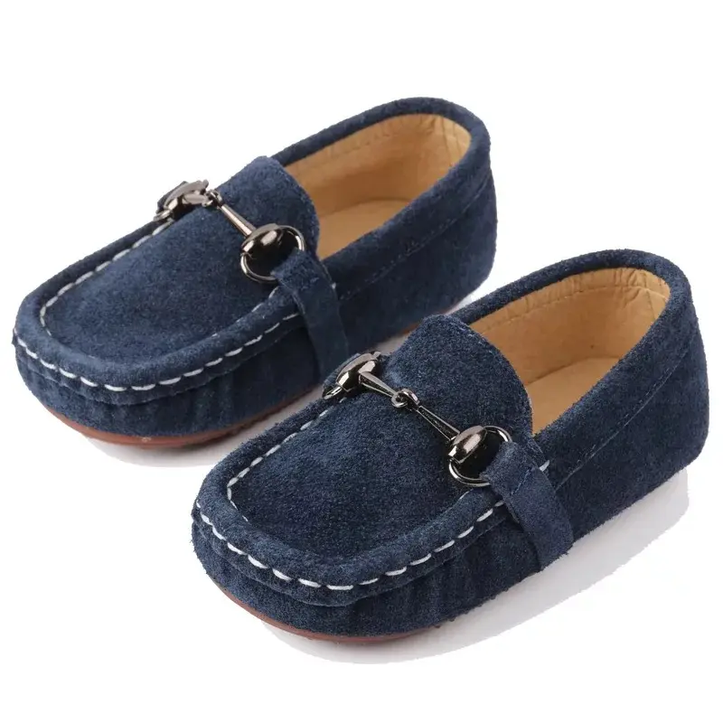 CX-SHOES-26 Spring Autumn Children's Casual Shoes Cowhide Kids Genuine Cow Leather baby Shoes
