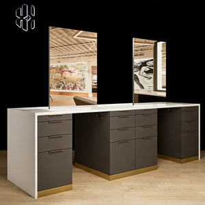 Quality European Hairdressing Barber <b>Mirror</b> With Storage <b>LED</b> Lighted Light Hair Salon Special <b>Mirror</b> Table for Hairdressing - Product Image 4