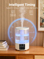 Humidificateur ultrasonique à brume froide électrique 5L, diffuseur, désinfection, aromathérapie, commande tactile, portable, en plastique, LED, pour la maison