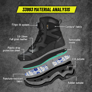 รองเท้าบูทสู้รบสำหรับผู้ชายรองเท้าหนังแท้ผูกเชือกได้อย่างรวดเร็ว - Product Image 3