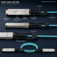 Kabel Optik Aktif Cisco QSFP-100G-AOC10M 100G QSFP28 10m Kecepatan Tinggi untuk Interkoneksi Fiber Data Center Intra-Rack