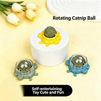 Jouet interactif pour chat en forme d'abeille, rotatif, avec herbe à chat et argentier, pour chatons et chats adultes