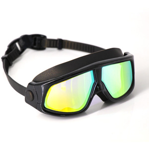 Gafas de natación con montura grande, antivaho, impermeables, de alta definición, para hombres, lentes de policarbonato de plástico para adultos - Product Image 1