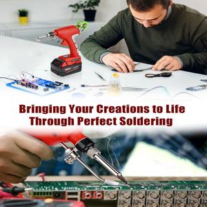 Soldador Inalámbrico para Batería <span class=keywords><strong>Milwaukee</strong></span> M-18 de 18 V, <span class=keywords><strong>Pistola</strong></span> de Soldar Digital LED de 75 W con Alambre de Soldadura para Reparaciones Domésticas y Bricolaje - Product Image 6