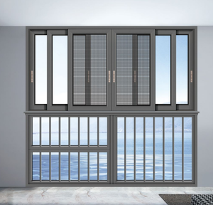 <span class=keywords><strong>หน้าต่าง</strong></span><span class=keywords><strong>บาน</strong></span><span class=keywords><strong>เลื่อน</strong></span>อลูมิเนียมพรีเมียม - กรอบสีดำ, กระจกสองชั้นพร้อมมุ้งลวดสำหรับอพาร์ทเมนต์ในเมือง - Product Image 4