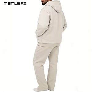 Conjunto Deportivo de Lujo para Primavera/Otoño, Estilo Nuevo, 280G, 85% Algodón Francés, Sudadera con Capucha y Cierre, Pantalones Deportivos Holgados Unisex, Ropa Urbana - Product Image 4