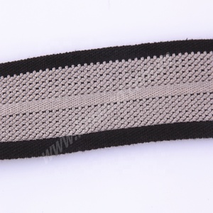 Correa de algodón a rayas de alta calidad 32mm 1,2 pulgadas cinturón de algodón gris/negro - Product Image 5