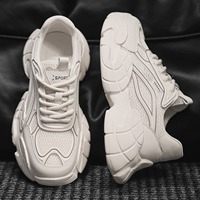 Nouvelles chaussures de sport respirantes à talons hauts et semelles épaisses pour l'été, chaussures de course en mesh, chaussures décontractées élégantes et polyvalentes pour hommes