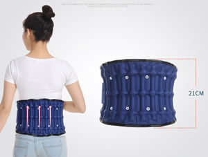 Ceinture de soutien dorsal orthopédique gonflable respirante à vente chaude avec soutien lombaire en caoutchouc naturel et PVC, forte traction - Product Image 4