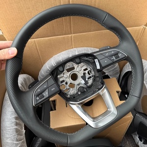 Volant de voiture en cuir pour <span class=keywords><strong>Audi</strong></span> R8 B8 B9 A3 8V A4 A5 A6 C6 S3 S4 S5 S6 A7 S7 RS3 RS4 RS5 <span class=keywords><strong>RS6</strong></span> RS7 Q3 Q5 Q7 <span class=keywords><strong>RS6</strong></span> R8 TT SQ5 SQ7 - Product Image 1