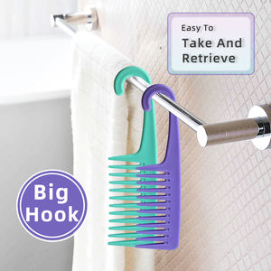 Peigne à <span class=keywords><strong>cheveux</strong></span> à dents larges Grand peigne en plastique avec queue courbe pour démêler les <span class=keywords><strong>cheveux</strong></span> - Product Image 2