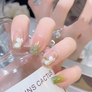 Faux Ongles Courts à Pression ZJ – Vente en Gros, Haute Qualité, 24 Pièces, Acrylique, Luxe, Étiquette Privée, Emballage Fournisseur French Tip - Product Image 5