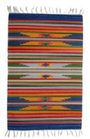 Tapis rectangulaire moderne en coton doux fait main, résistant, réversible, lavable en machine, à poils moyens, épaisseur personnalisable
