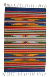 Tapis moderne réversible en coton doux fait à la main, lavable, à poils moyens - Product Image 3