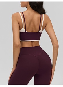 Conjunto Deportivo Transpirable para Mujer, Diseño de Contraste de Color, Ajustado, Sensación de Segunda Piel, <span class=keywords><strong>Ropa</strong></span> de Yoga, para Correr al Aire Libre, <span class=keywords><strong>Pilates</strong></span>, 2 Piezas - Product Image 4