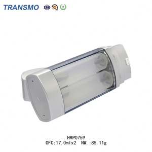 Flacon de fond de teint à essence pressée recyclée, flacon pompe à lotion sous vide, 17 ml * 2, double tube, flacon pulvérisateur en plastique - Product Image 4