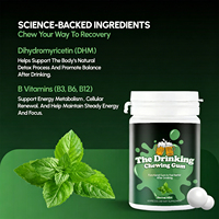 WELLBODY – Chewing-gum vitaminé à la menthe, saveur personnalisée, marque privée, 60 pièces pour usage quotidien après la consommation d'alcool, complément alimentaire OEM