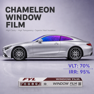 Film teinté <span class=keywords><strong>caméléon</strong></span> anti-reflet FYL UV 400 pour pare-brise, 2 mil, IRR60%+ UV99%, protection solaire et rejet de chaleur - Product Image 1
