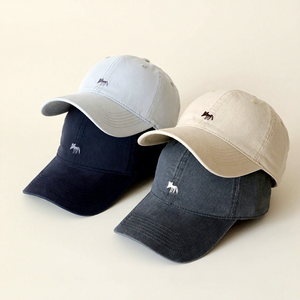 Gorra de Béisbol de Algodón con Rayas Étnicas, Estilo Vintage, Color Sólido, Bordado de Perro, Hojas, Leopardo, Letras, Deportiva - Product Image 2