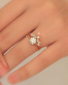 Anillo de banda de eternidad de oro rosa Premium de 14 quilates, 8 diamantes cultivados en laboratorio, joyería fina para bodas, aniversarios románticos, regalo IGI - Product Image 4