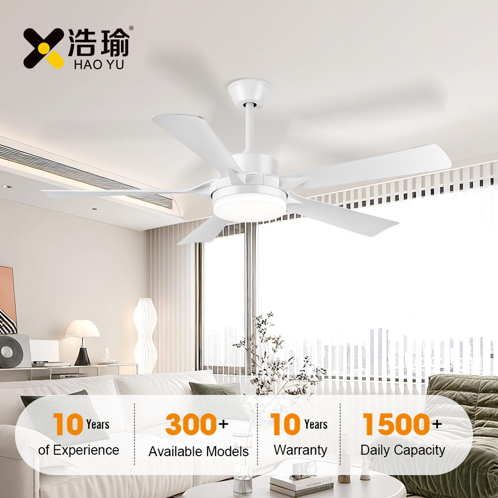 #3429 Factory OEM 56-Inch Abs Blades Energy Saving DC Motor LED Ceiling Fans with Remote Control 10-Year Warranty for Home Decor