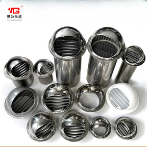 Ventilateur d'extraction Couvercle d'évent extérieur Couvercle de <span class=keywords><strong>grille</strong></span> d'aération HVAC Couvercle d'évent rond en acier inoxydable - Product Image 6