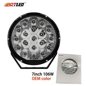 Foco de coche de 7 pulgadas y 9 pulgadas, 106W, 160W, luz de conducción Led, lámparas de trabajo redondas, Tractor, luces blancas todoterreno - Product Image 1