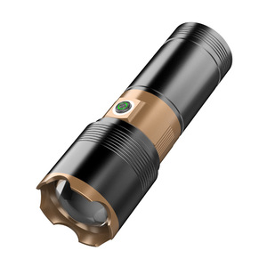 Aluminum Alloy Flashlight Rechargeable Battery Led Light Outdoor Use With <b>Dimmer</b> Function Portable Design - Product Image 1