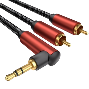 <span class=keywords><strong>สาย</strong></span>สัญญาณเสียงแบบแยก Y ขนาด <span class=keywords><strong>3.5</strong></span> มม. เป็น Dual RCA ชุบทอง พร้อมปลอกหุ้มแบบถัก ป้องกันสัญญาณรบกวนสองชั้น สำหรับลำโพง แอมป์ พีซี และโทรศัพท์ - Product Image 1