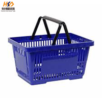 Paniers à provisions de poignée d'épicerie d'hypermarché de supermarché d'outre-mer