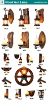 Bar Allée Couloir Vintage Applique Murale en Bois