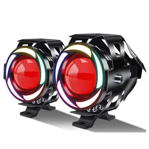Mehrfarbige Universal LED Angel Eye Projektor Licht Motorrad Front Nebels chein werfer Fahrrad Motorrad