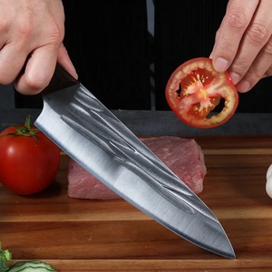 Couteau de cuisine de haute qualité, couteau de chef, couteau à découper, couteau de cuisine en acier inoxydable forgé avec manche en bois coloré - Product Image 3