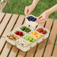 Boîte de rangement portable pour aliments et collations, avec compartiments, couvercle et poignée