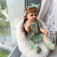 55cm réaliste Betty Reborn bébé poupée fille Silicone souple cheveux longs réaliste princesse enfant en bas âge Bebe Reborn