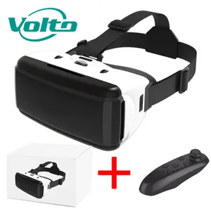 G06E EM شعار مخصص الهاتف المحمول VR سماعات ثلاثية الأبعاد مربع نظارات VR مع جهاز التحكم عن بعد