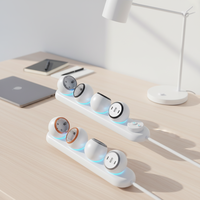 Nouvelle Prise de Courant Rotative à 360 Degrés 2026 GS/KC avec Bande Lumineuse, Multi-Fonctions, 3 Prises EU, USB-A/Type-C, Idéale pour Bureau, Nouveau Style