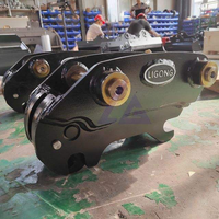 Coupleur rapide robuste compatible avec diverses attaches comme la pelle, le marteau hydraulique, le grappin 3cx 4cx