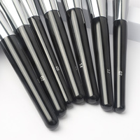 Ensemble de pinceaux de maquillage professionnels de qualité supérieure, pinceaux en fibres synthétiques avec virole en aluminium de luxe, OEM ODM, logo personnalisé, marque privée