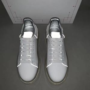 Chaussures de sport et de loisirs haut de gamme en cuir véritable pour hommes et femmes, de marque de créateur, avec amorti et plateforme - Product Image 4