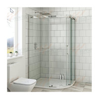 Kit complet d'accessoires pour cabine de douche en verre nano clair Usa Quadrant avec porte pivotante de cabine