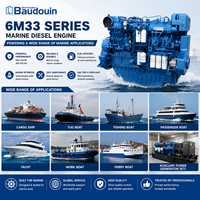 Moteur diesel marin refroidi par eau Weichai Baudouin 6M33 6 cylindres 500-750 CV EPA Tier 2 pour propulsion de bateaux lourds