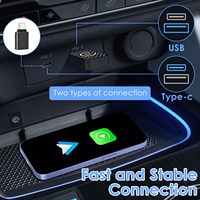 Adaptateur sans fil 2-en-1 Mini CarPlay pour Apple CarPlay, Dongle USB filaire vers sans fil, Boîtier AI CarPlay OEM, Plug and Play