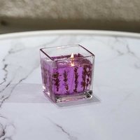 Personalisierte Duftkerze mit Ozean- und Amber-Duft, 100% Natürliches Soja- und Gelwachs, OEM ODM Private Label + Echte Blumen, Großhandel
