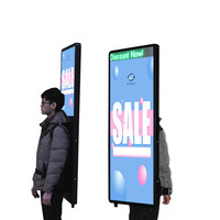 Panneau publicitaire numérique LED LCD de différentes tailles, sac à dos publicitaire, panneau publicitaire ambulant, publicité humaine, panneau publicitaire couleur intégrale