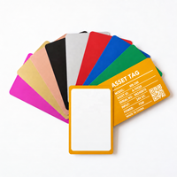 Carte en métal aluminium gravable au laser, vierge avec dos adhésif, pour l'étiquetage d'équipements, la présentation en magasin et l'utilisation au bureau