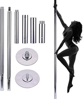 45mm Stripper Pole Dance Pole Base inférieure Hauteur réglable Spinning Dancing Bar