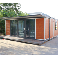 Maison conteneur préfabriquée moderne, mobile, extensible, de haute qualité, pliable, à double aile, 40FT 20FT
