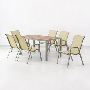 Set di Mobili da <span class=keywords><strong>Giardino</strong></span> Jiangxi Ileisure: Tavolo da Pranzo e Sedie con Braccioli in Teslin a Prezzo di Fabbrica - Product Image 1